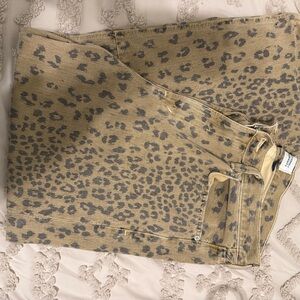 Citizens Of Humanity Tan Leopard Flare Jeans